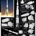 Dragon Models Apollo 11 Saturn V Spacecraft Building Kit, 1/72-Scale, 6.54 x 8.66 x 30.31 inches