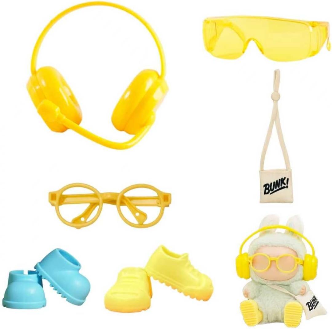 Dolls Clothes and Accessories Suitable for 5.91-6.7inch (15-17cm) Dolls,Dress up Your Doll with Cute and Fashionable Outfits (Yellow)