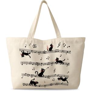 Large Tote Bag for Women - Canvas Tote Bag with Zipper Aesthetic Reusable Shoulder Bag for Gym, Travel, Work Large Tote Bag for Women - Canvas Tote Bag with Zipper Aesthetic Reusable Shoulder Bag for Gym, Travel, Work