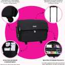 Everything Mary 4 Wheels Collapsible Deluxe Sewing Machine Storage Case - Rolling Trolley Carrying Bag for Brother, Singer