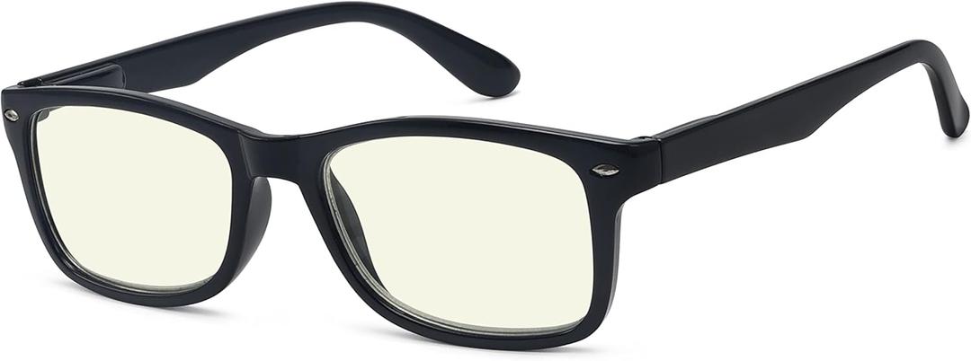 Eyekepper Computer Reading Glasses,UV Protection,Anti Glare,Anti-Reflective Computer Readers (Black,+1.5) (Black-block Blue Light Lens)