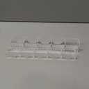 9.5 Large Acrylic Straw Holder for Cabinet Door - Reusable Tumbler Straw Organizer Storage, Small Kitchen Accessories Container, Ultra Sticky Cupboard Door Mounted (Transparent)