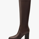 Womens Knee High Boots Retro Chunky Heel Pointed Toe Pull On Classic Knee High Boots for Women Girls Ladies Retro Tall Boot Winter Fall Fashion Boot 10M