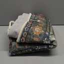 Moynesa Boho Green Area Rug 3x5 Rug Washable, Traditional Floral Entryway Rug Low-Pile Front Door Throw Rug Non-Slip, Ultra-Thin Soft Oriental Bathroom Mat for Kitchen Bedroom