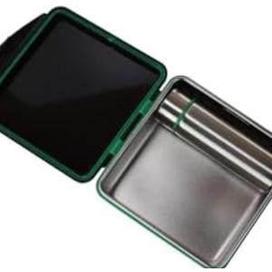 New Wave Enviro Safe Snacker, Stainless Steel Food Container, BPA Free, Stackable and Cabinet Friendly, Black, Small Size, 23oz. Capacity