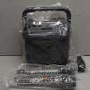 Karaoke Machine, Portable Bluetooth Speaker with 2 Wireless Microphones for Adults & Kids with Lights, Karaoke Microphone with PA System Supports USB/TF/FM/AUX for Home Party Home System Packages (Black)