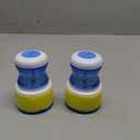 Dish Scrubber with Soap Dispenser for Dishes Pot Pan Kitchen Sink Cleaning, Blue 2Pcs 