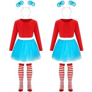 Vinsatin  Costume Set for Kids, Include Tulle Tutu Skirt 10-12