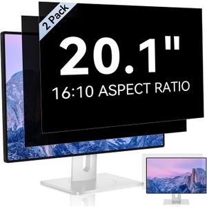 [2 Pack] 20.1 Inch Computer Privacy Screen for 16:10 Aspect Ratio Widescreen Monitor, Eye Protection Anti Glare Blue Light Computer Monitor Privacy Filter, Removable Anti-Scratch 20in Protector