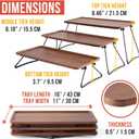 Chef Pomodoro 3 Tiered Serving Trays & Platters with Non-Slip Base for Food Display, Cupcake Stand, Elevated Charcuterie Board Cake Stand, Wooden Tiered Dessert Serving Stand for Parties and Events