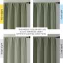 OWENIE Sally Sage Green Blackout Curtains for Bedroom 63 Inch Length 2 Panels Set, Solid Thermal Insulated Room Darkening Rod Pocket Privacy Window Treatment Curtains Drapes, W40 x L63 Inch