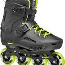 Rollerblade Lightning Men's Urban Inline Skate, Black and Lime (13)