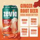 Zevia Zero Sugar Soda, Ginger Root Beer, 12 oz Cans (24-Pack) Naturally Sweetened, Zero Calorie Sugar Free Soda - Non-GMO Project Verified, Gluten-Free, Vegan (EXP 08/28/27)