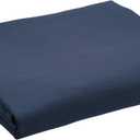 Amazon Basics Lightweight Ruffled Bed Skirt, Classic Style, Machine Washable, Fade and Wrinkle Resistant, 100% Microfiber with 16" Drop, Queen, Navy Blue