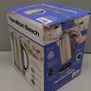 Hamilton Beach 1.7 Liter Temperature Control Electric Kettle, Water Boiler & Heater, Fast Boiling 1500 Watts, BPA Free, Cordless, Auto-Shutoff and Boil-Dry Protection, Stainless Steel (41020R) (1.8 Quarts)