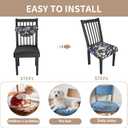 Stretch Dining Chair Seat Covers Set of 4,Dining Chair Slipcovers, Floral Printed Chair Covers,Soft Fabric Washable Upholstered Chair Seat Protector, No Rear Covers for Home Kitchen Dining Room (A-vintage Yellow Roses)