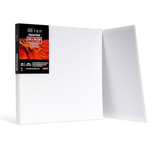 Elan Canvas Boards for Painting 11.8x11.8 Inch, 8-Pack 100% Cotton Acid-Free Blank Canvases for Painting 8oz, Triple Primed 11.8x11.8 Canvas Panels