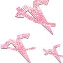 Yeapop Bling Pink Rhinestone Emblems for Tesla Model Y, 6 Pcs Emblems Stickers for Front Trunk, Rear Trunk, Bedazzled Accessories for Y