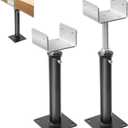 Zonon 2 Pack 11-14.5 Inch Adjustable Floor Jack Post, House Screw Jack for Floors Stairs Joist Lifting Leveling Supports, Load Capacity up to 7000 Lbs for Home and Garage Repair (U-shaped Style)