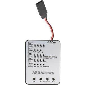 Surpass Hobby Programming Card RC Car Electronic Speed Controller Programmer LED Program Card Only Compatible with Supass Hobby Brushless ESC 25A 35A 45A 60A 80A 120A 150A (White)