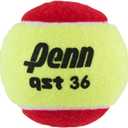 Penn QST 36 Tennis Balls - Youth Felt Red Tennis Balls for Beginners, 12 Ball Polybag