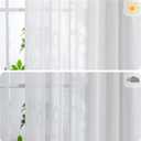 MYSKY HOME 90 Inch Natural Curtains for Sliding Glass Door Windows, Living Room Decoration Cotton Drapes Soft Comfortable Touch Farmhouse Country Patio Treatment Set, Beige White, 100" Width, 1 Panel