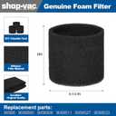 Shop-Vac 90107 Paper Disc Filter and 90585 Foam Sleeve Filter, for Most Shop-Vac Wet/Dry Vacuum Cleaners 5 Gallon and Above, Replacement Parts #9010700, 9013700,9058500, 6 Pack