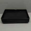 5 Pack Nursery Potting Tray, Carrying and Holding Plant Tray for Seeds Starting Pot, Collecting Drainage Water(Black)