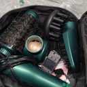 IG INGLAM Hair Dryer Brush, 4-in-1 Detachable Blow Dryer Brush, Ionic Diffuser Hair Dryer & Styler Volumizer with Oval Titanium Barrel, One-Step Hot Air Blowout Styler, Dark Green