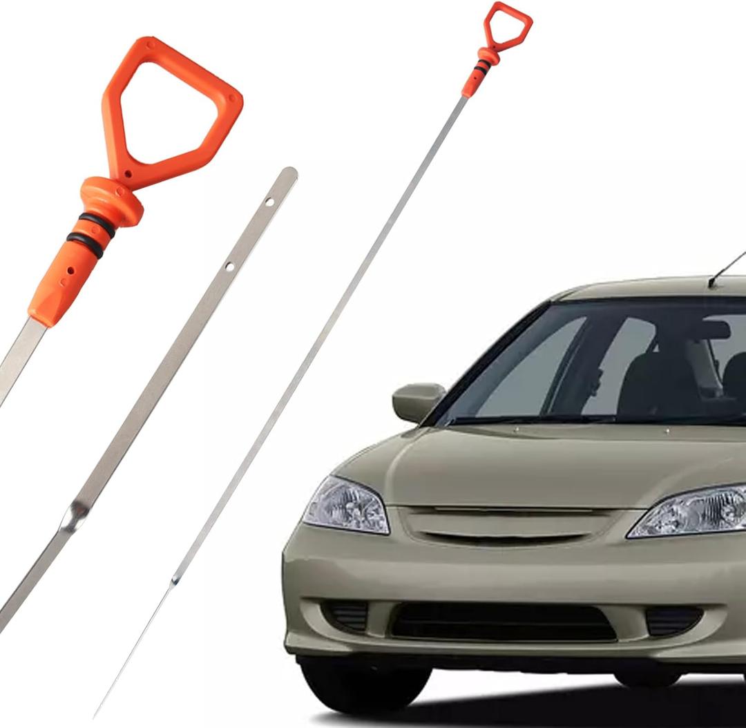 2 x Engine Oil Level Dipstick Indicator Compatible for Honda Civic 2001-2005 2&4 Door Replace Fluid Oil Indicator Stick 15650-PLM-004
