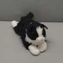 Tezituor 1Pc Cat Stuffed Animals Set, 20 inch Large Realistic Stuffed Cat, Soft Black and White Ragdoll Plush Pillow for Boys Girls