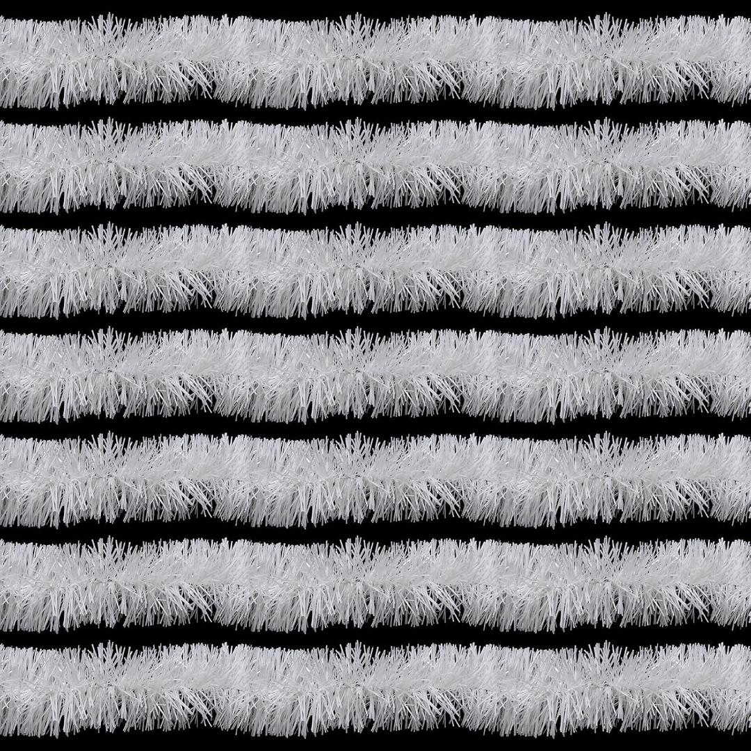 100 Feet White Tinsel Garland Christmas Foil Tinsel Garland Decoration Metallic Banner Wall Hanging Tinsel Streamers for Christmas Tree Birthday Party Decorations (3.54" x 100', White)
