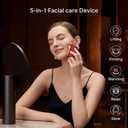 ZDEER LED Red Light Therapy for Face & Neck Massager Facial Care Device Electric Gua Sha Brass Tool with Heat & Vibration for Firming, Sculpting & Skincare, Red