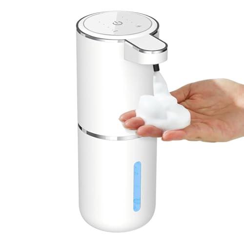 Automatic Foaming Soap Dispenser - Hand Free Pump Touchless Soap Dispenser Electric Dispenser with 380ml, USB Rechargeable 4levels Adjustable Dispenser for Bathroom Kitchen