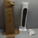 Electric Space Heaters For Indoor Use, 25" 2-IN-1 Tower Heater And Fan Combo, 70Oscillating, 2S Instant Heating, 1500W, 3 Heating & Fan Modes,Electric Portable Heater For BedroomOfficeHome, Off White