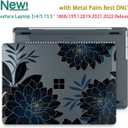 Case for 13.5" Microsoft Surface Laptop 5/4/3 with Metal Palm Rest ONLY 2019-2022 Release Models:1868/1951, Plastic Hard Shell Case with Keyboard Cover & Screen Protector, Flower Dahlia