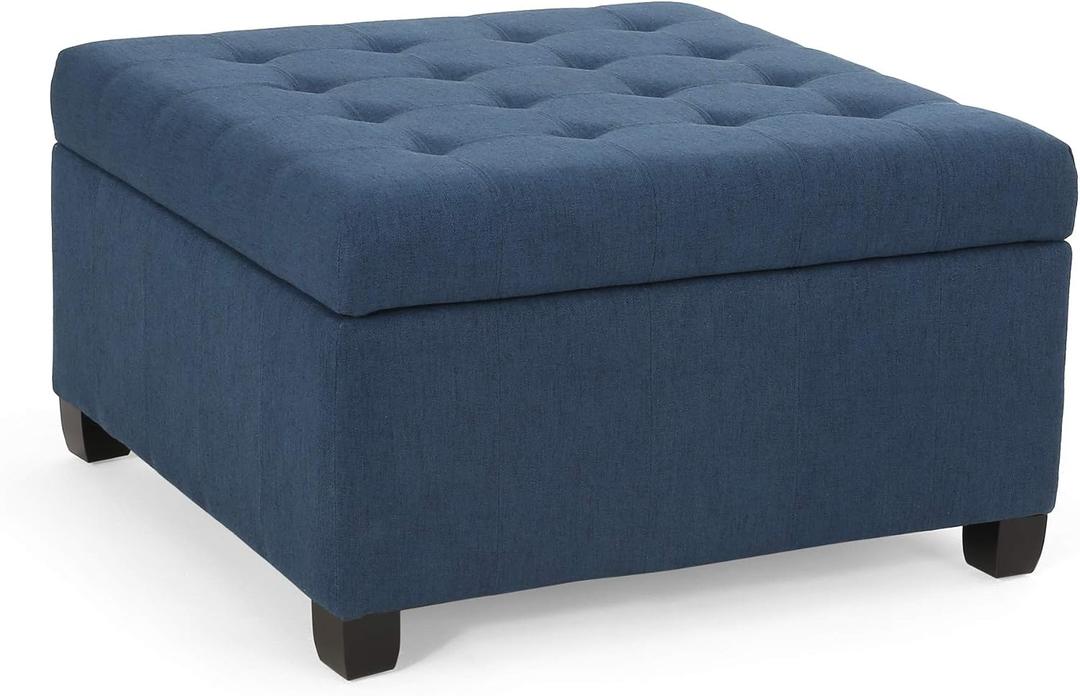 Christopher Knight Home Hedda Tufted Fabric Storage Ottoman