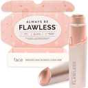 Finishing Touch Flawless Facial Hair Remover for Women, Rose Gold Electric Face Razor with LED Light, Recyclable Packaging