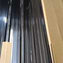 Brakki Metal Roofing Panels 10pcs 55.7 ft², Black Corrugated Roof Panels, 10pcs/L45.28"