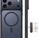TOCOL for iPhone 17 Case with Camera Control Capture Button, Compatible with Magsafe Charger, Builtin Magnetic Ring, Translucent Matte Phone Case for iPhone 17 6.3 inch (Key Black)