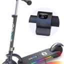 Gyroor H40 Kids Electric Scooter, 180W Motor, Up to 10 MPH, LED Display & Colorful Lights, Adjustable Height, for Boys & Girls Ages 8-12, Great Birthday Gift (Silvery)