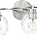 VONLUCE Bathroom Light Fixtures, 4-Light Vanity Light with Globe Glass Shades E26 Sockets, Bathroom Lights Over Mirror for Bedroom Hallway Living Room, Brushed Nickel Finish, ETL Certificated