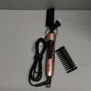 Terviiix Electric Hot Comb for Lace Front Wigs, Pressing Combs for Black Women Hair, Anti-Scald Straightening Comb with Keratin & Argan Oil Infused Teeth, Temperatures Adjustable, 60 Min Auto Shut Off (Rose Gold)