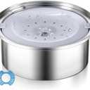 Dog Water Bowl No Spill, 85oz/2.5L Stainless Steel Dog Water Dispenser with Filter, Upgraded Splash-Free Anti-Choking Dogs Slow Drinking Feeder for Dogs Cat Puppy Home,Car,Outdoor