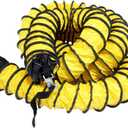 Rubber-Cal "Air Ventilator Yellow" Ventilation Duct Hose (Fully Stretched), 16-Inch by 25-Feet
