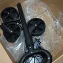 Happybuy Collapsible Wagon Cart, 120L & 225LBS Folding Utility Wagon with All-Terrain Wheels, Heavy Duty Outdoor Cart with Adjustable Handle, Portable Beach & Garden Cart, Black