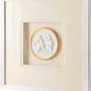 Sculpture Wall Art,French Vintage Decor with Framed,Aesthetic Gold Paintings for Home Living Room Bedroom Office and House Gallery15.8x15.8in (08-WHITE)