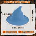 ZingSurp Halloween Witch Hat for Women,Adult Witch Hat for Halloween Party Cosplay Costume Accessory,Modern Wool Witches Cap