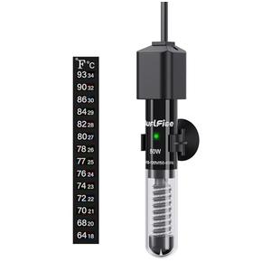 AurlFioe 50W Aquarium Heater, Small Submersible Fish Tank Heater with Mini Aquarium Thermometer, for Betta Turtle Saltwater Freshwater 5-10 Gallon Tanks