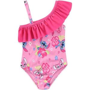 Disney Lilo & Stitch Girls Swimsuit UPF 50+ One Piece Bathing Suit for Big Kids, Size 12